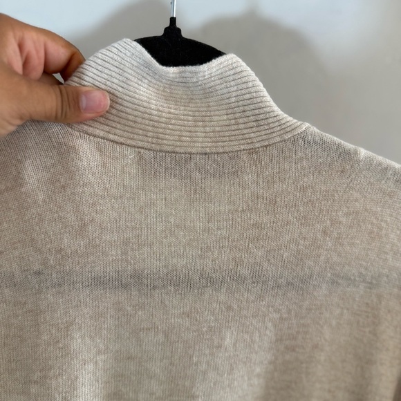 LOFT Cream Wool Blend Long Open Front Cardigan Sweater - Picture 7 of 8